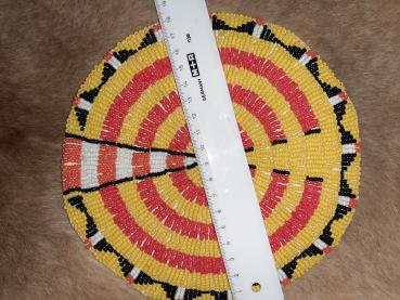 Perlenrosette, 18cm, Southern Cheyenne, Tepee Ornament, Beadwork, lazy Stich