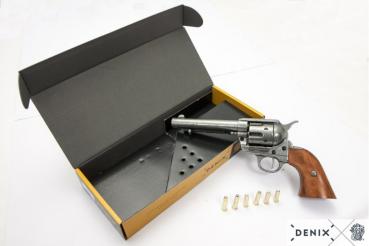 45er Colt Peacemaker grau mit 6 Patronen