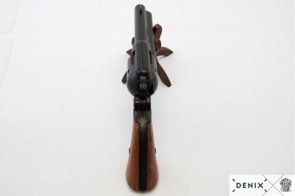 45er Colt Peacemaker schwarz mit Holzgriff